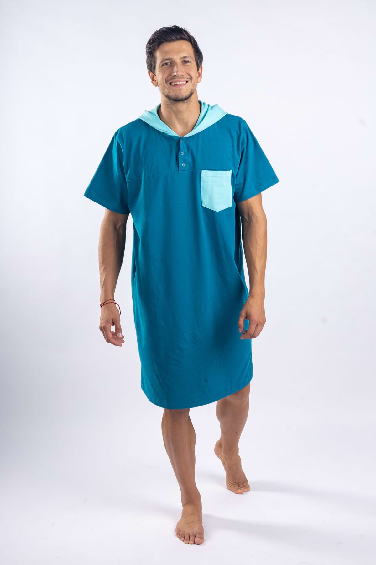 náhled - Petrol Mint Men's Nightgown