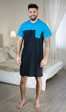 Blue Men's Nightgown