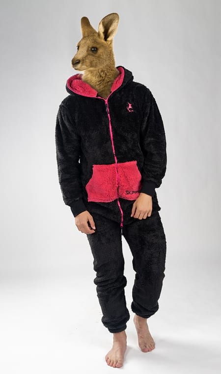 Black Pink Teddy Onesie