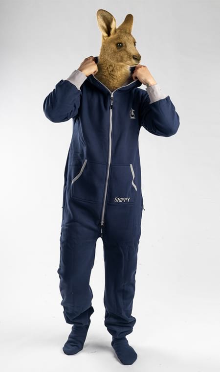 Navy Silver Onesie