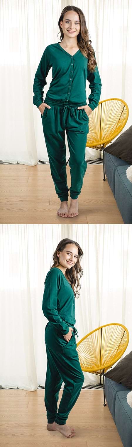 Dark Emerald Ladies Pyjama Overall