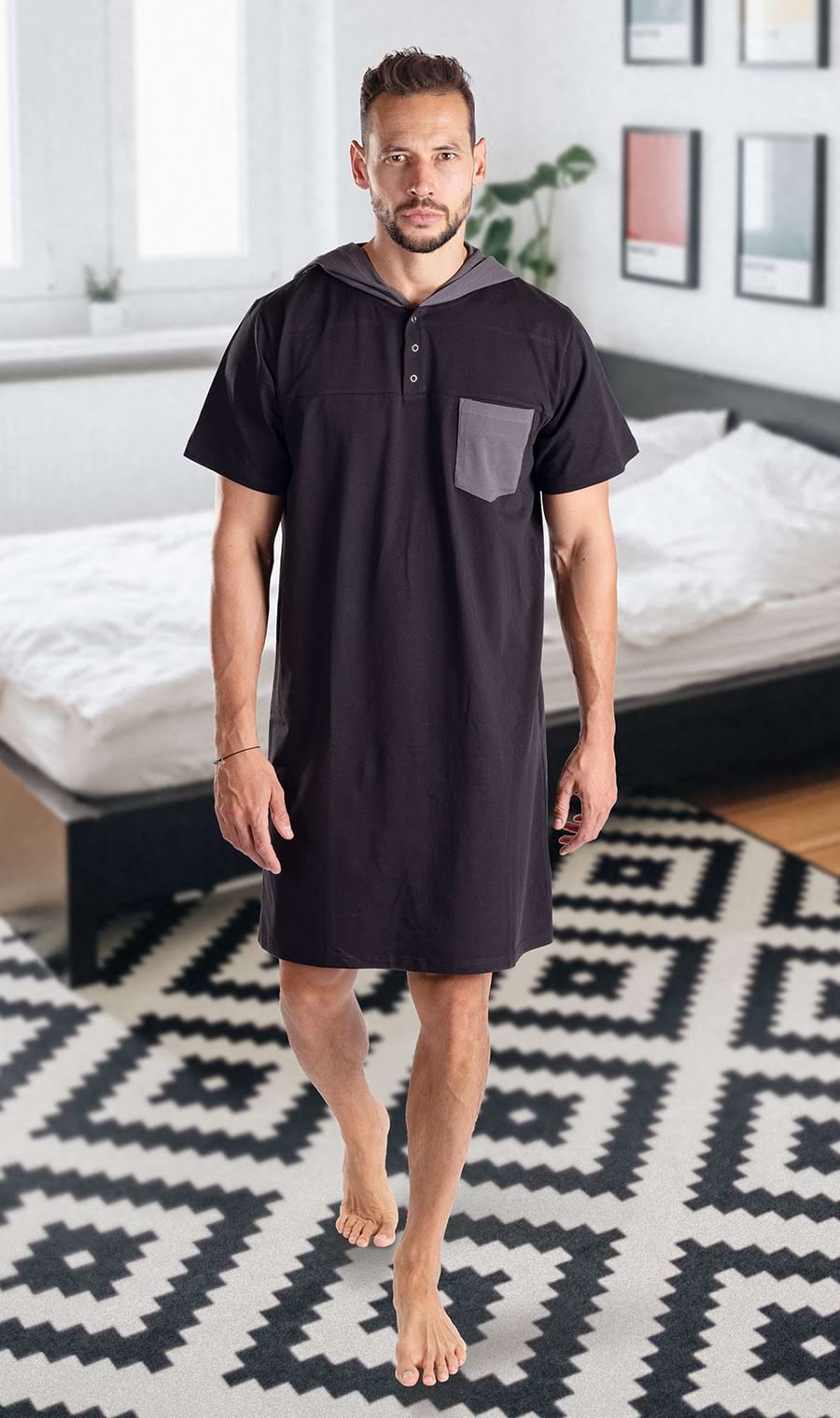 Black Men's Nightgown