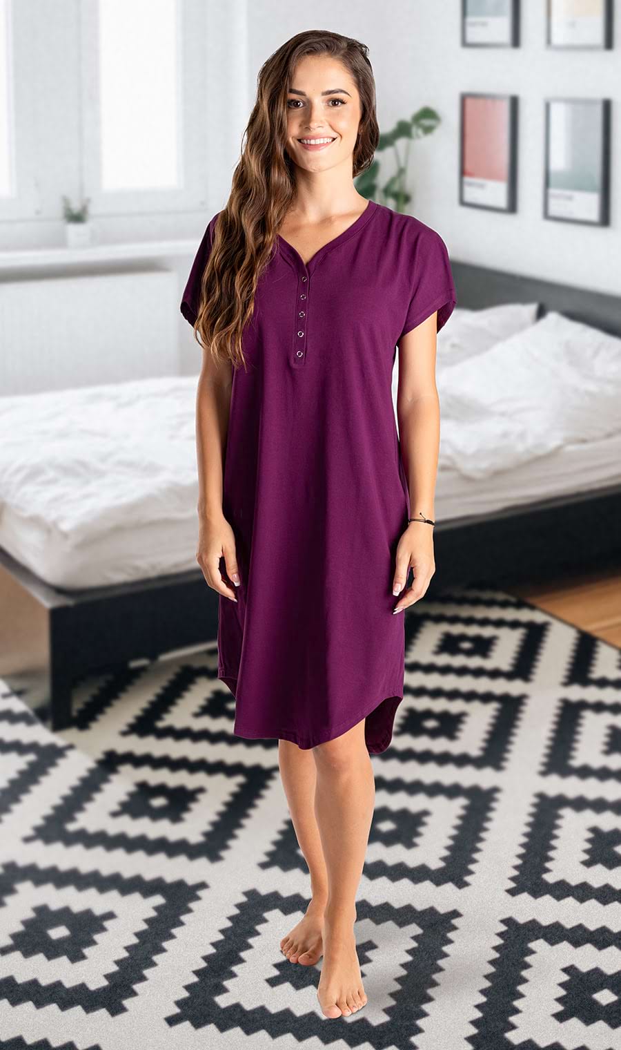 Wine Women's Nightgown