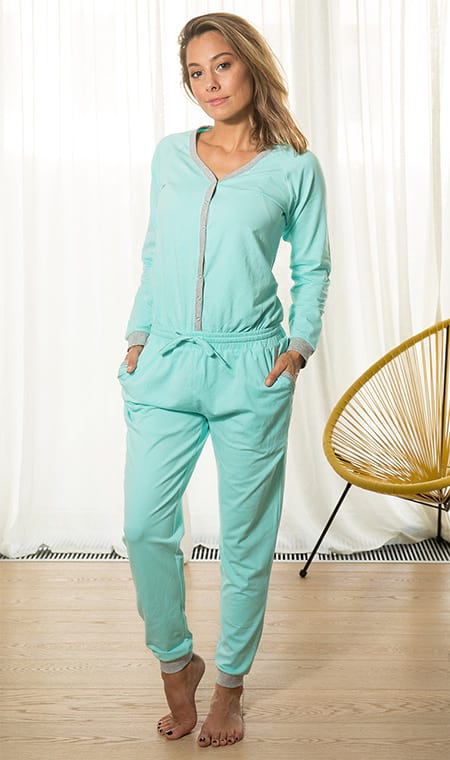 Mint Grey Ladies Pyjama Overall